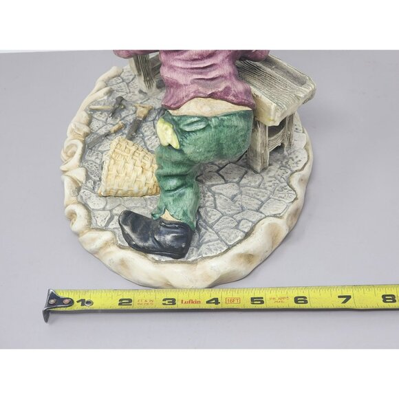 Vintage Artisan Figurine Of Worker With Bench & Tools Signed Antonio Costa - Picture 14 of 16